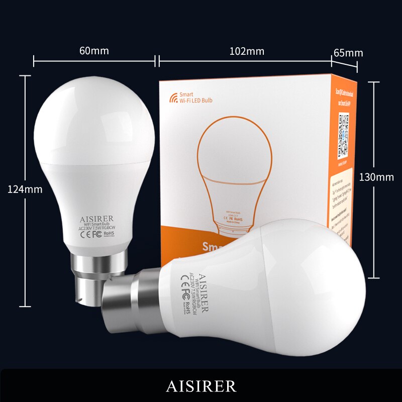 2Pcs-7-5W-WiFi-Smart-Light-Bulb-B22-Dimmable-RGB-LED-Lamp-Alexa-Google-Assistant-Control-5