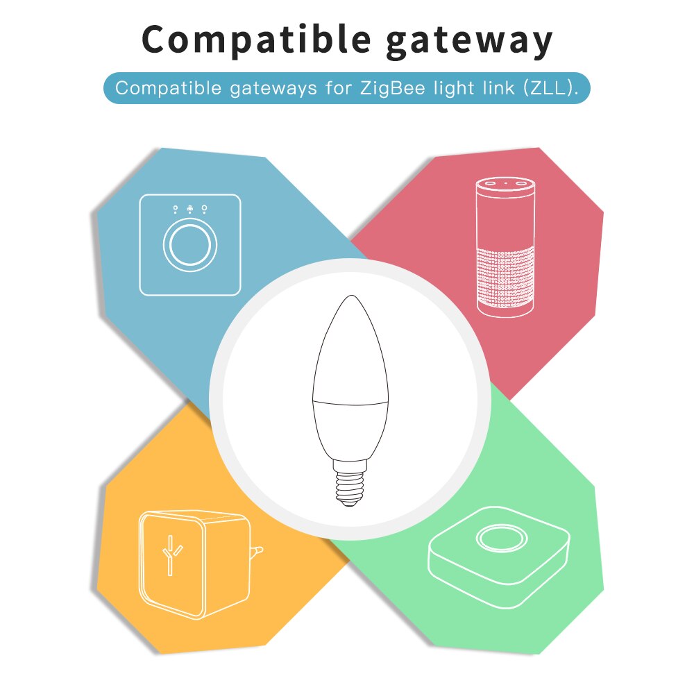 GLEDOPTO-ZigBee-LED-Smart-Bulb-4W-E12-E14-Dimmable-RGBCCT-Color-Change-Candle-Bulbs-Compatible-with-5