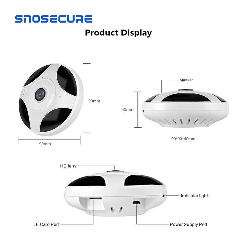 SNOSECURE-360-Degree-Two-way-audio-Panoramic-1-3MP-FIsheye-Wireless-Smart-IP-Camera-Home-Security-2