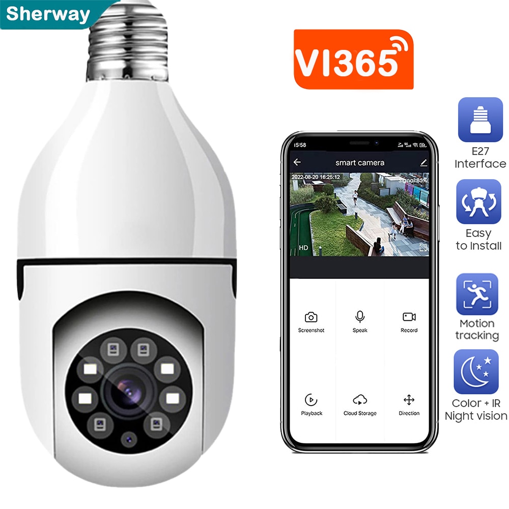 360° Bulb Camera Full HD 1080P 2.4GHz WiFi With Video...