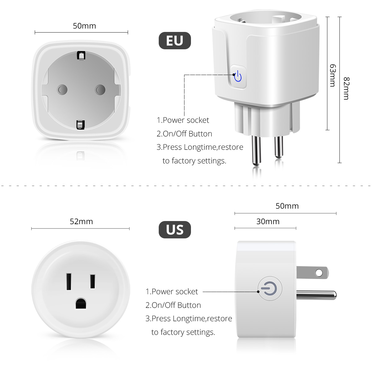 Home-Smart-Socket-Homekit-Tuya-Smart-Life-WIFI-Control-EU-Plug-Wireless-LED-Light-Switch-For-2