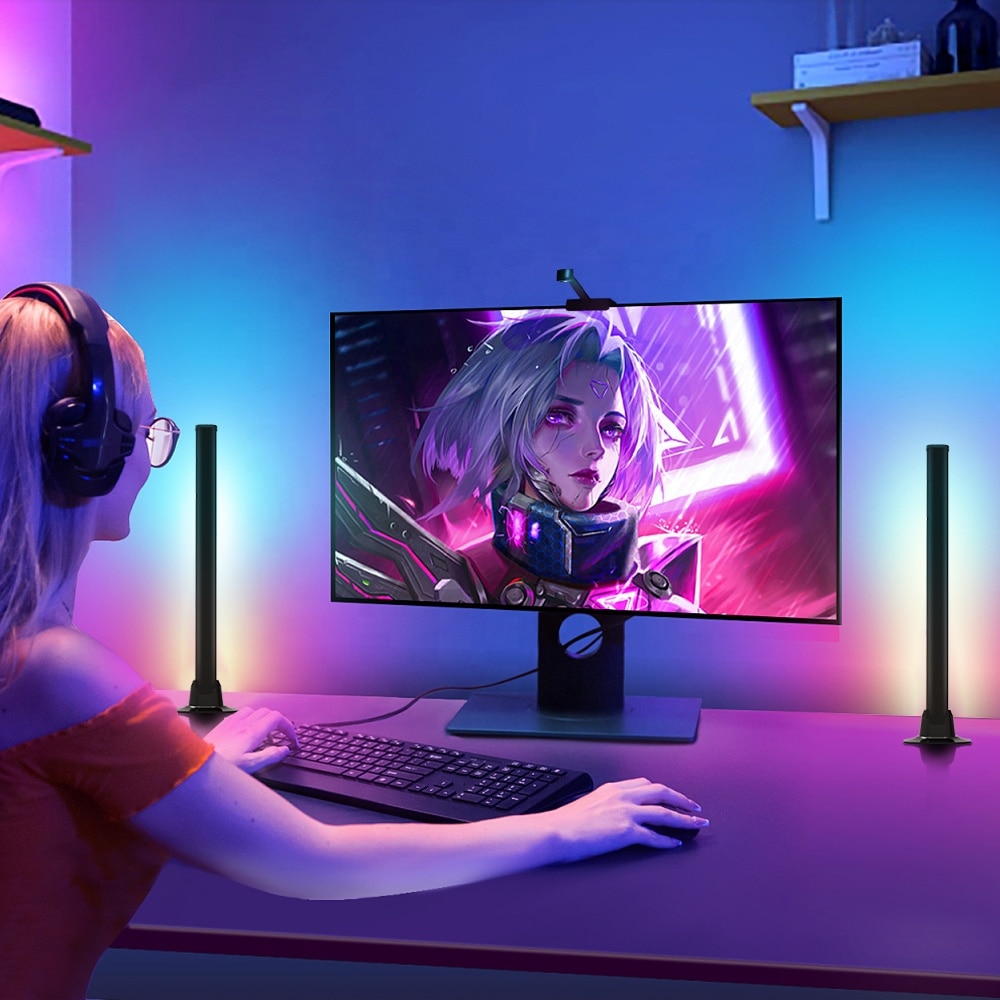 LED-Wifi-Smart-TV-Backlight-Light-RGBIC-Music-Light-Bar-With-Camera-Voice-Control-Alexa-Google-9